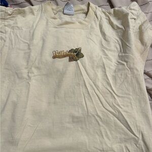 Billabong Cream and Yellow Floral Tee